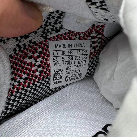 Yeezy Boost 350 V2 Mens 5.5 Shoes White Black Red Zebra Adidas Kanye West 2019 2